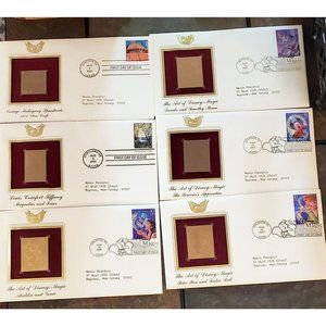 22 Karat Gold Plated 2007 First‎ Day Issue Stamp Lot